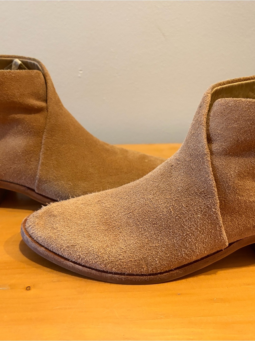 Soludos Venetian Bootie Women's Suede Ankle Boot in Tan - Picture 7 of 9